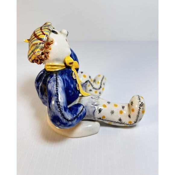 Hand Crafted Ceramic "Jack" Clown Boy Figurine Whimsical Signed LaVora Unique - Picture 4 of 8